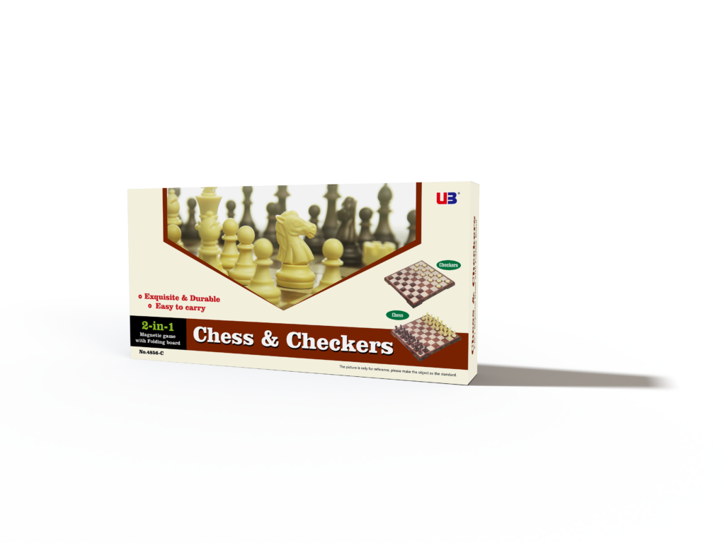 2 in 1 Folding Peach Wood Chess & Checkers Set With- 4856-C - SHANTOU ...